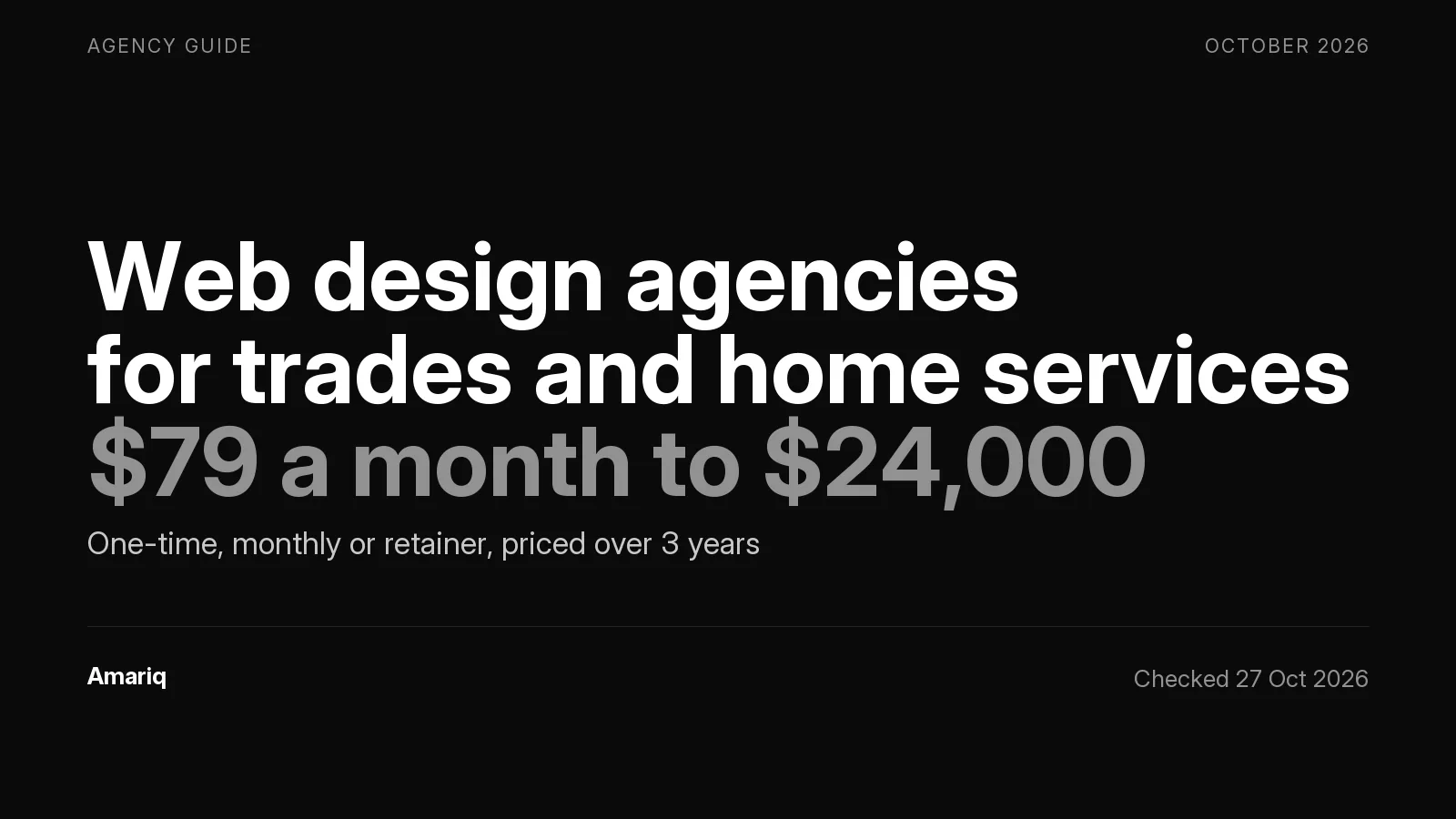 Best Web Design Agencies for Trades and Home Services in 2026