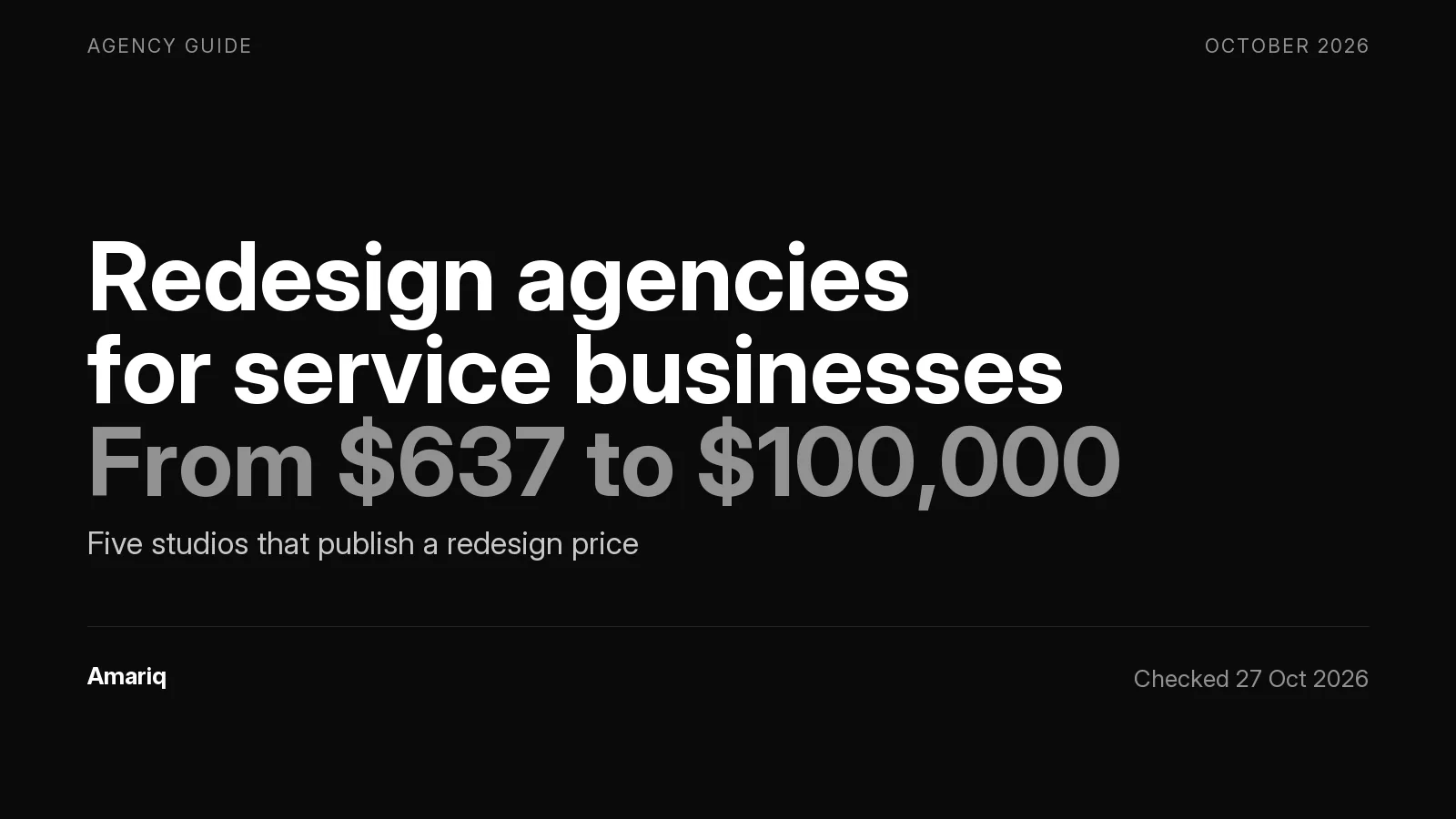 Best Website Redesign Agencies for Service Businesses in 2026