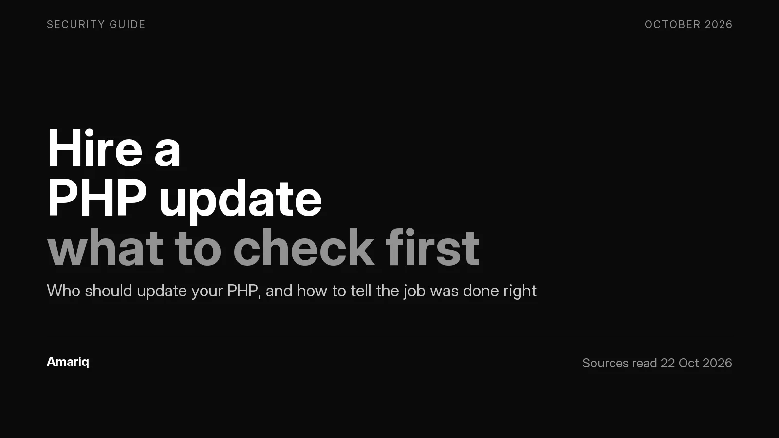 Hire Someone to Update PHP on WordPress: What to Check Before You Pay