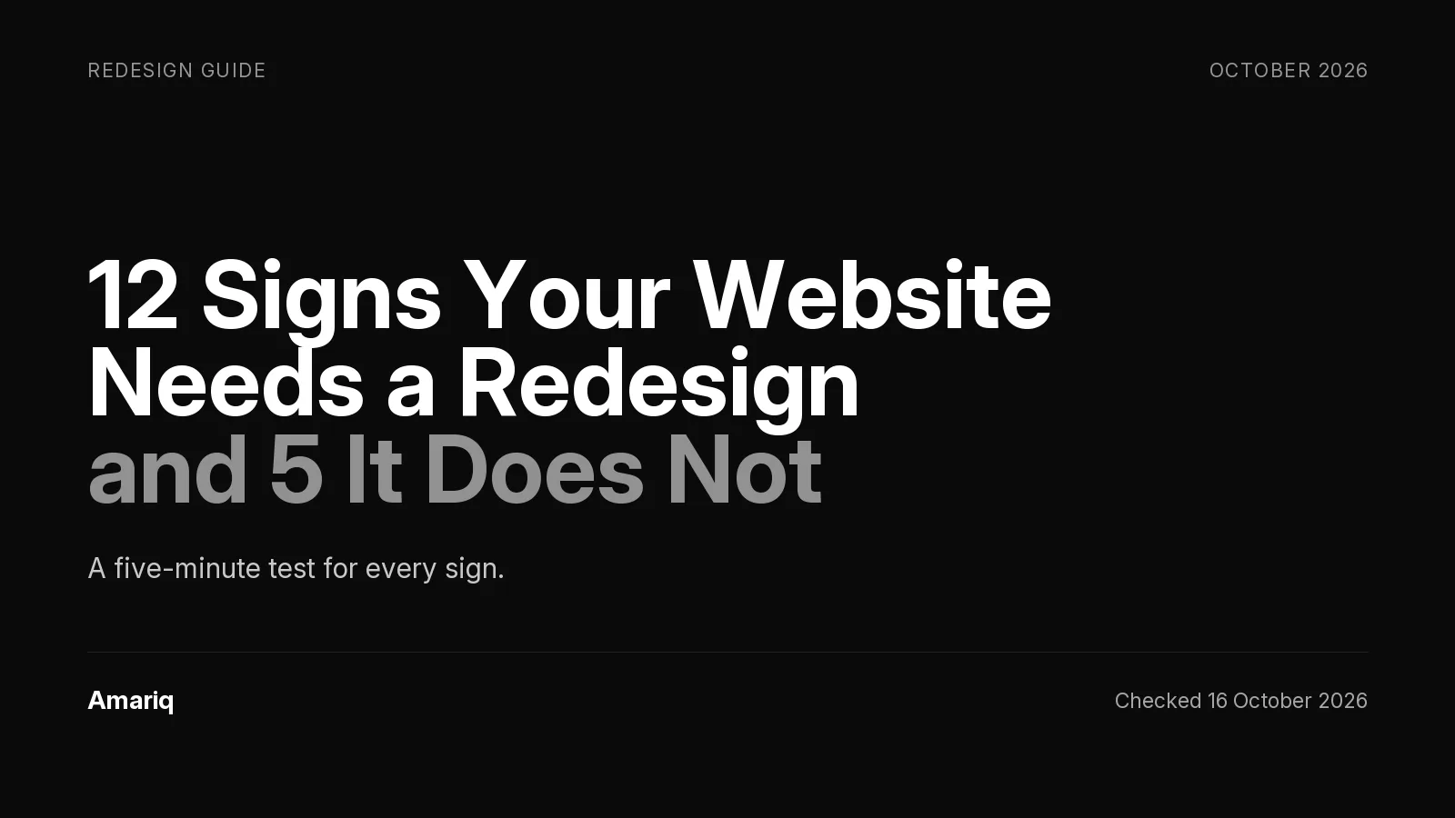 12 Signs Your Website Needs a Redesign, and 5 Signs It Does Not